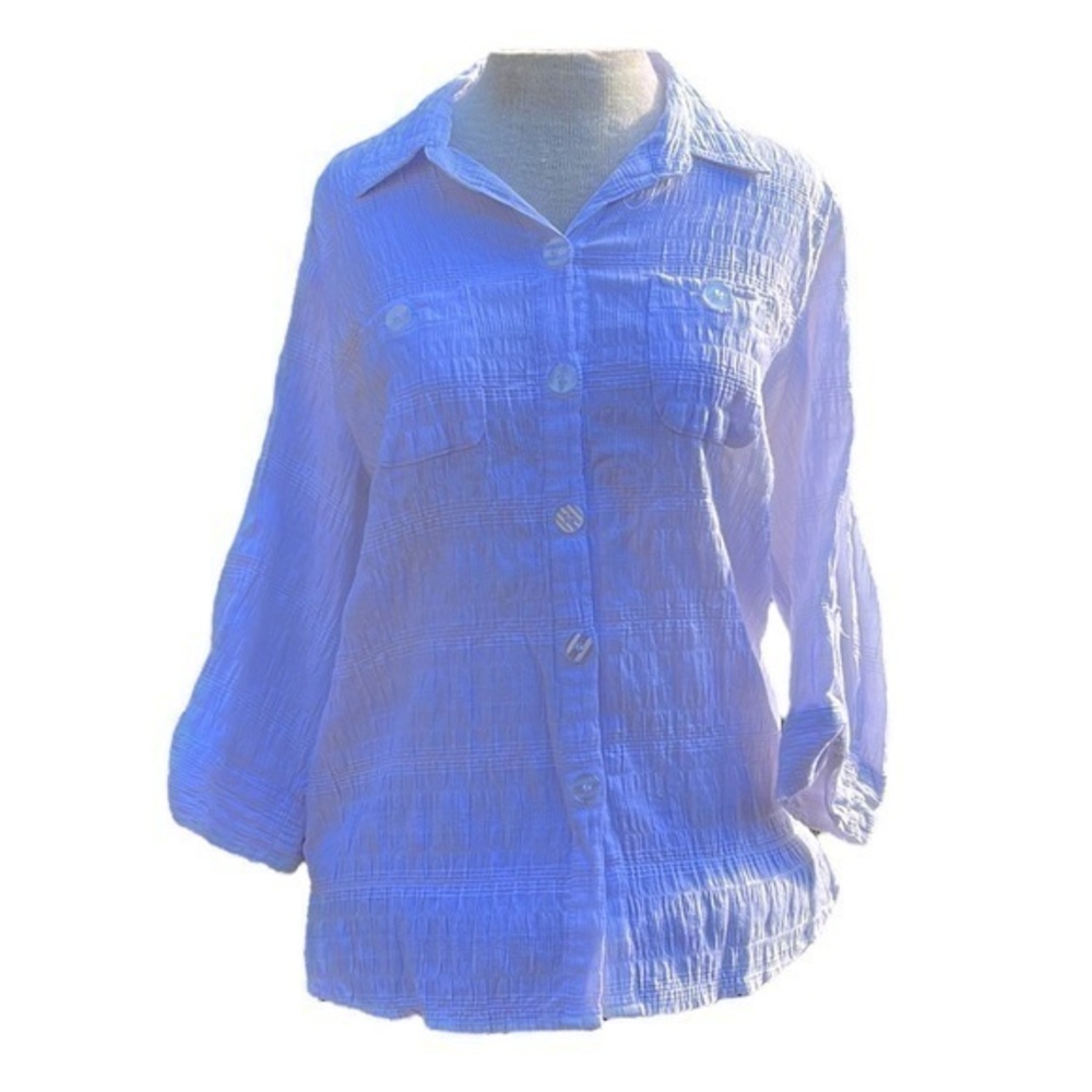 BAXTER & WELLS Womens button up white long sleeve collared shirt XL